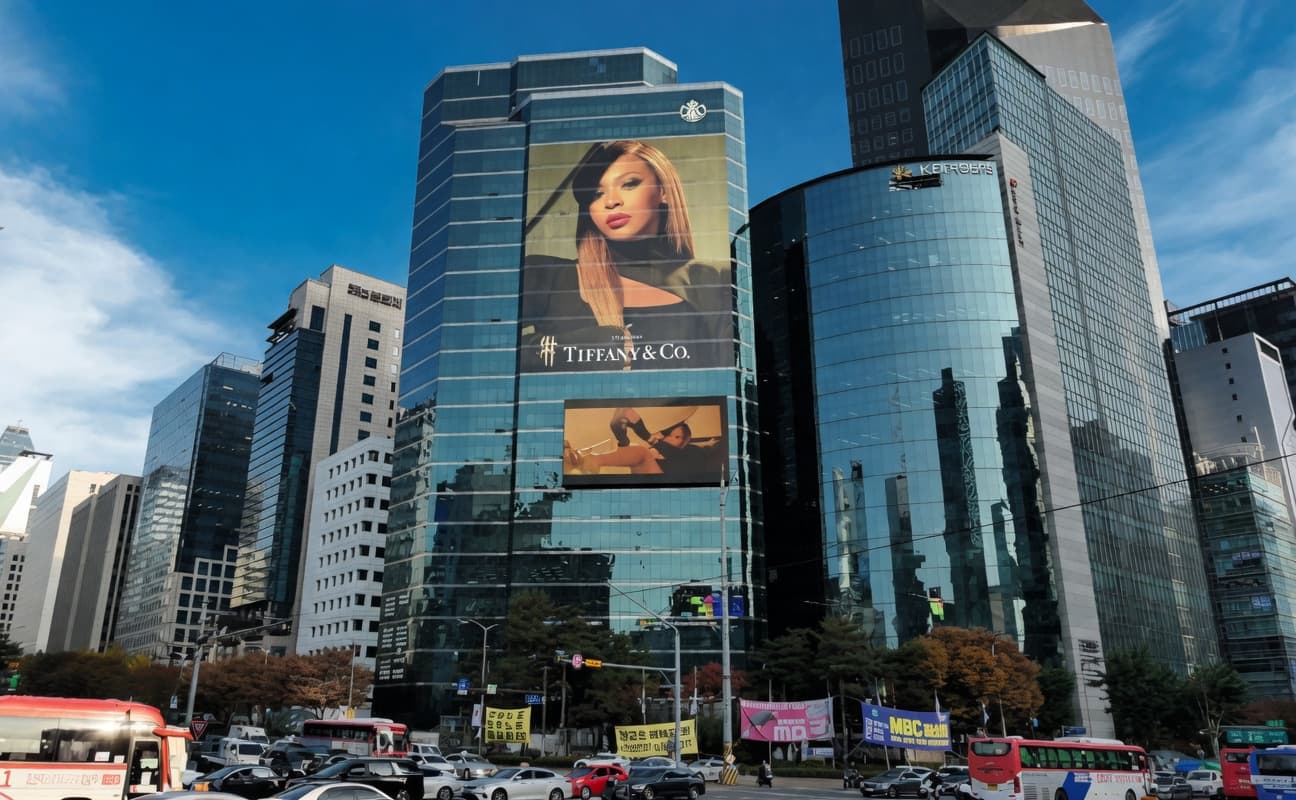 강남역 미진프라자 래핑 아트월 광고